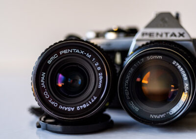 SMC Pentax-M 28mm and 50mm lens.