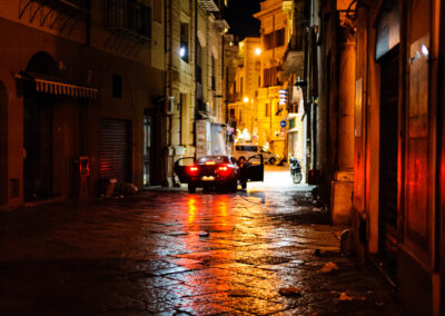 Evening Via S Basilio, Palermo, Sicily. D700 ISO 6400